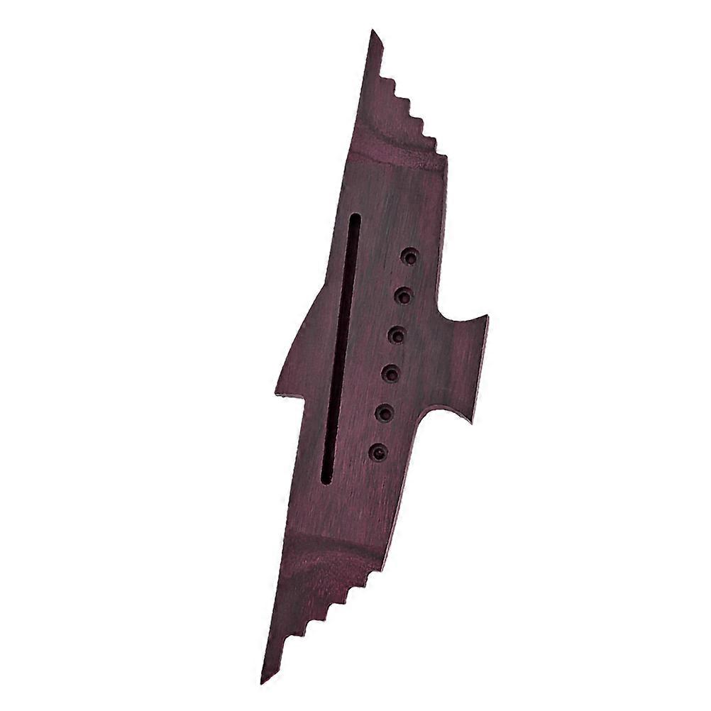 Guitar Bridge Replacement Part 5Pcs Music Instrument Accessory For Folk Guitar Saddle With Stable Sound Transmission And Brown Finish