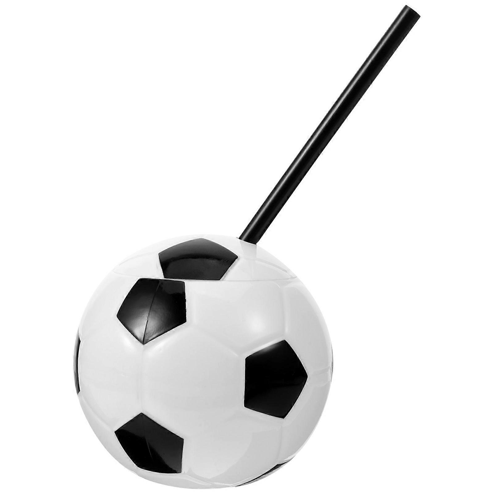 Football Water Cup for Storage Use Straw Cup