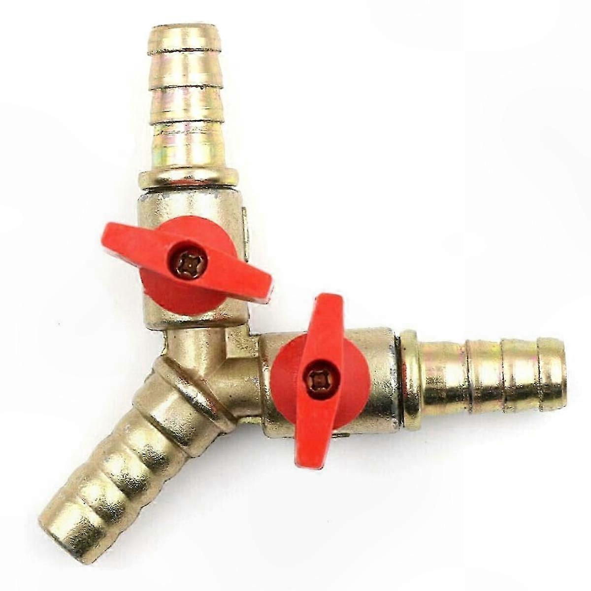 3-Way Brass Y-Valve with Shut-Off Function for Fuel Gas Applications, Durable and Low Magnetic Permeability Design