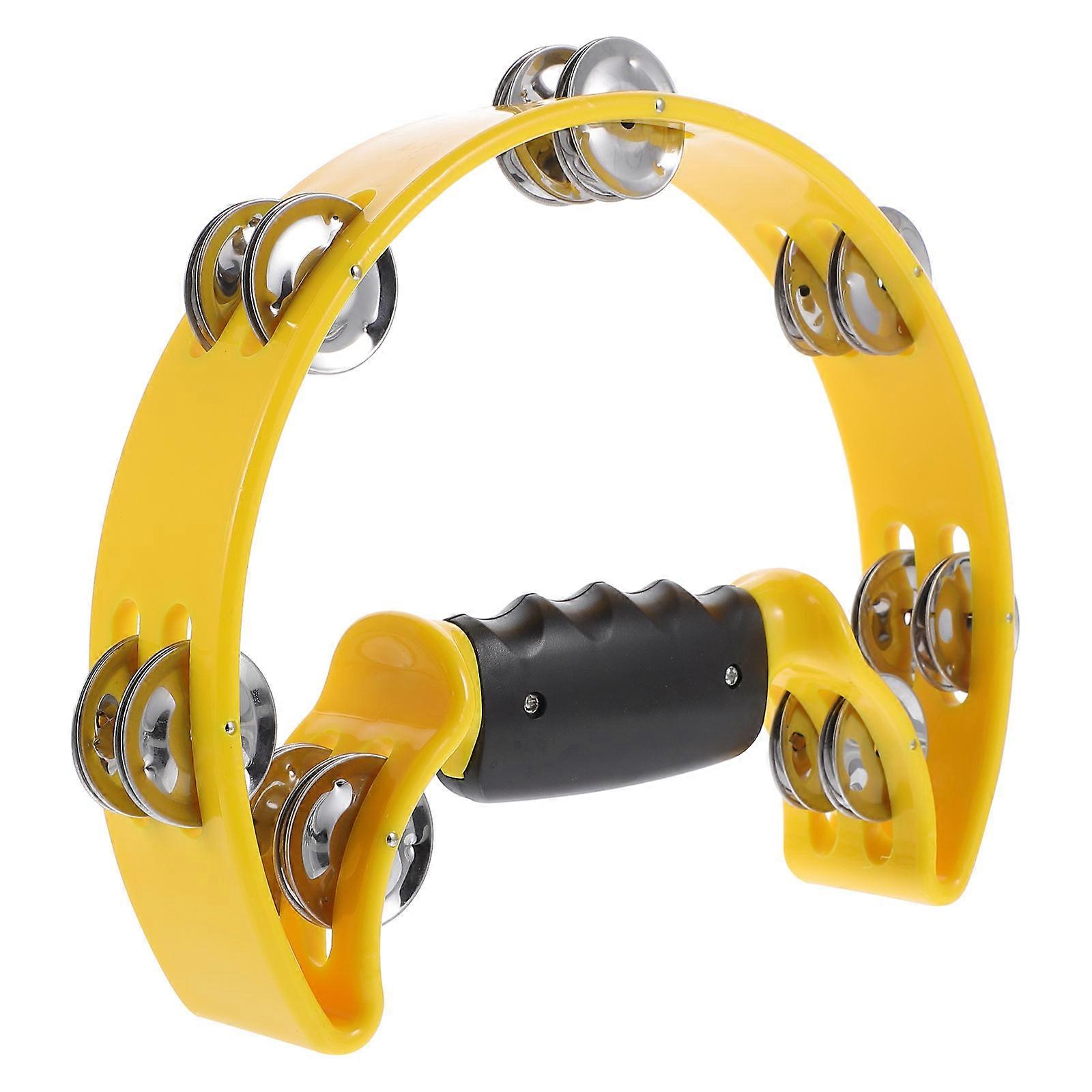Practical Hand Bell Double Row Iron Bell for Festival 2Pcs Yellow