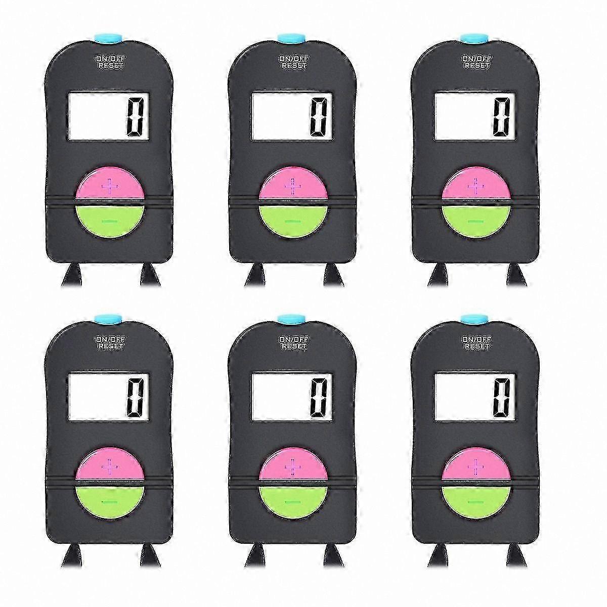 6-Pack Digital Golf Clicker with Plus/Minus Function for Score Tracking