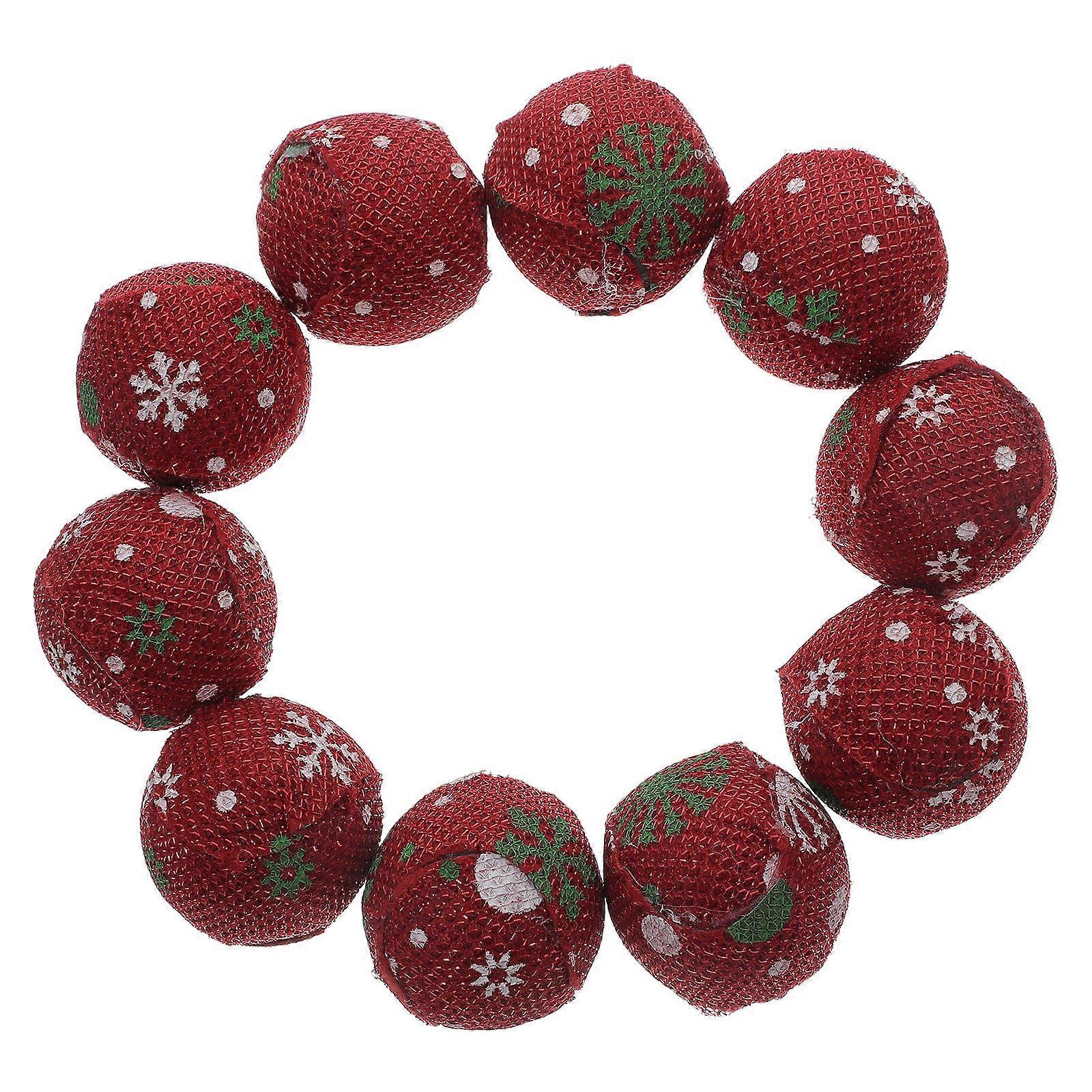 Cat Teaser Ball Christmas Pet Ball Toy for Playing 20Pcs Random Color