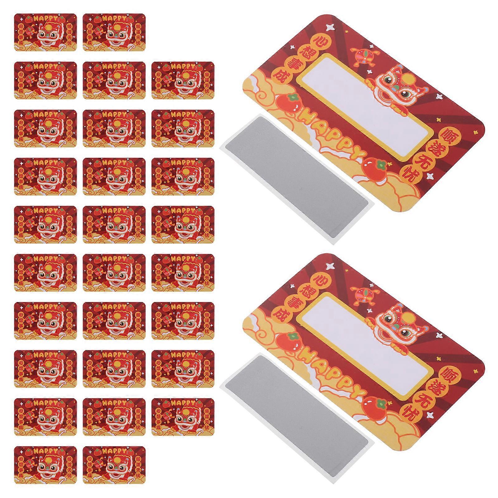 Chinese New Year Scratch Off for 120Pcs Cartoon Lunar New Year Favor