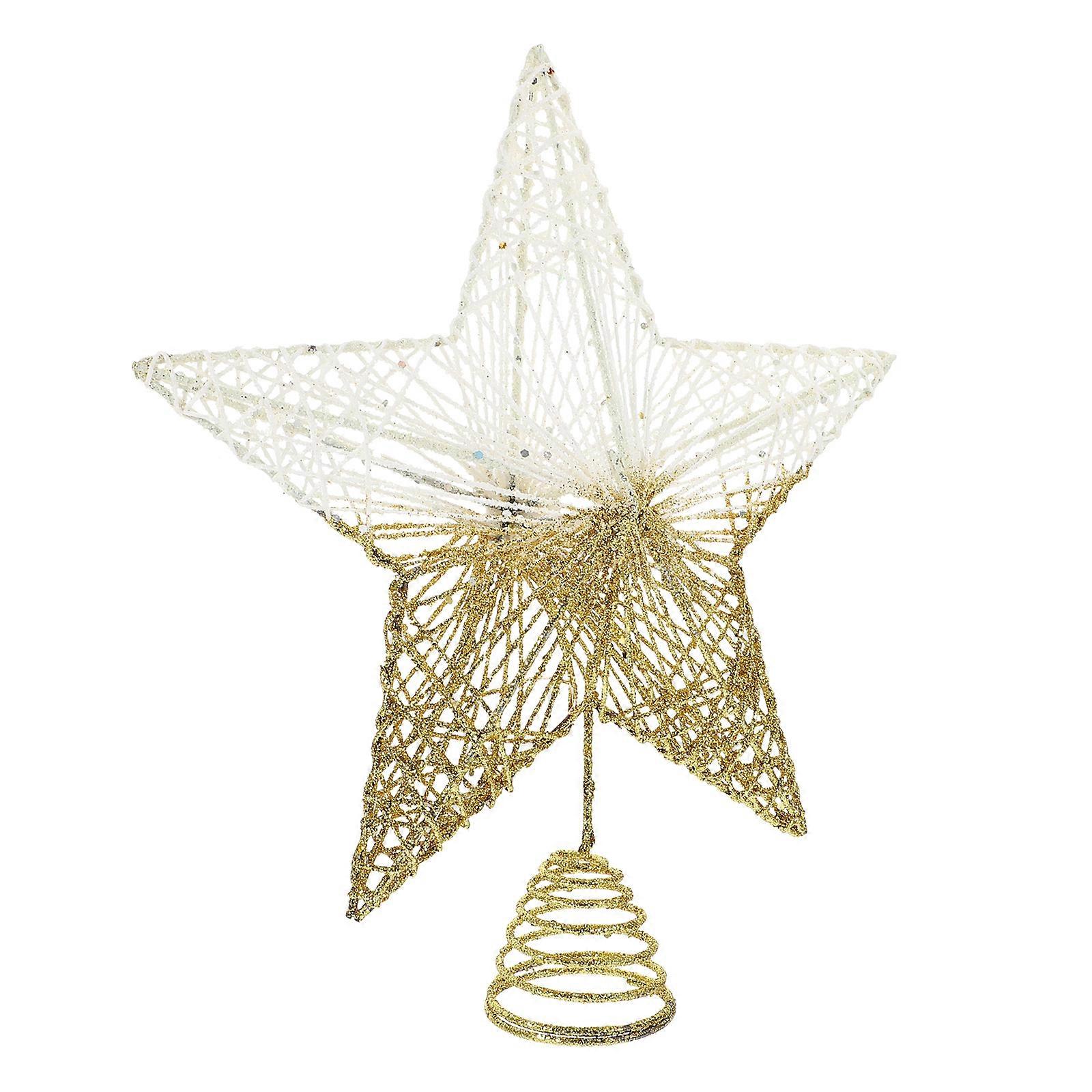 Star Treetop Decor Pentagram Ornament for 2Pcs Christmas Tree