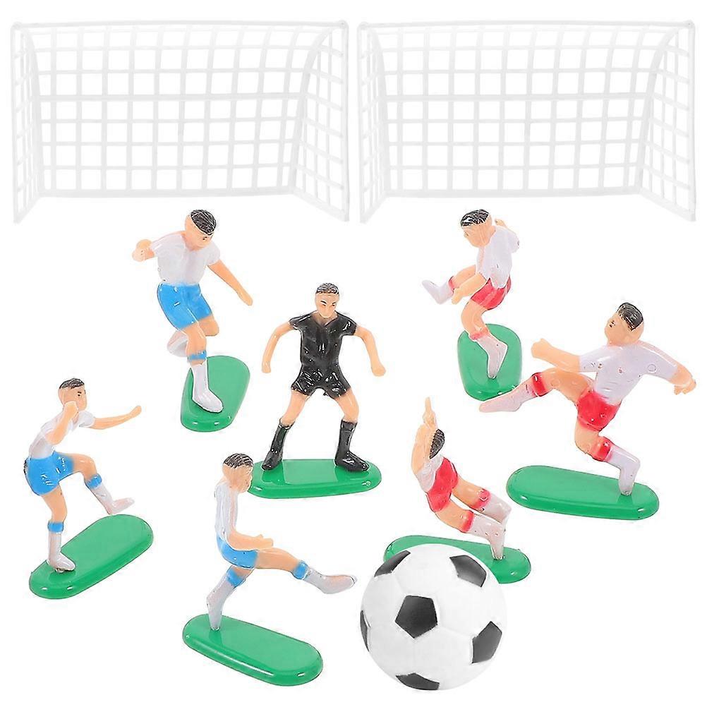 Assorted Color Soccer Cake Decorations for Birthday Cake 5Sets