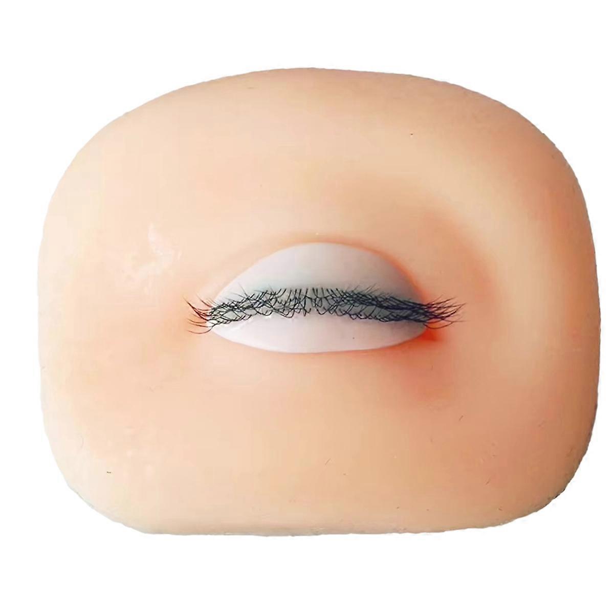 3D Eyelash Mannequin Eyes for Eyelash Practice, Flat Doll Head, False Eyelash Grafting Training