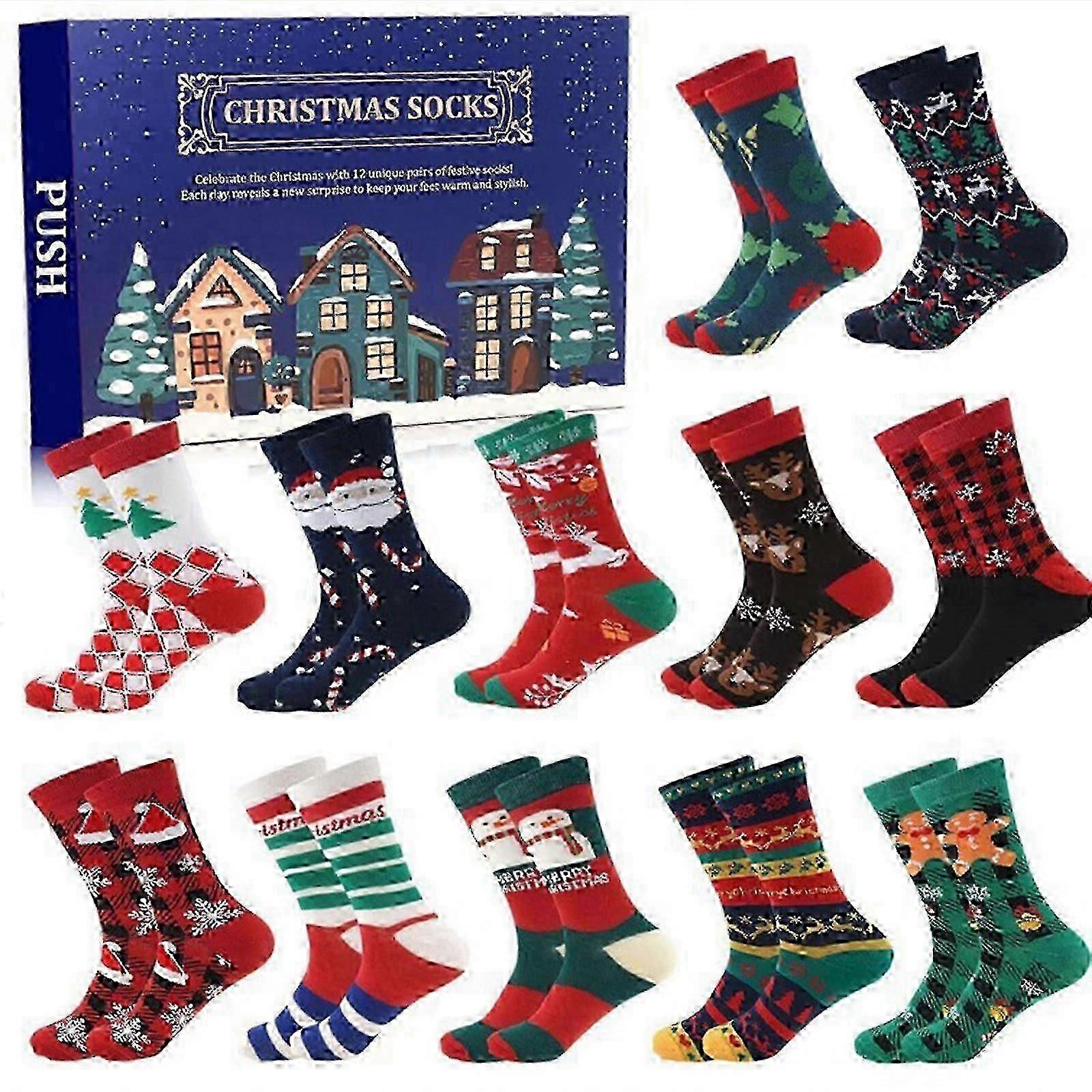 50% Off-12 Days Of Christmas Socks Advent Calendar For Men