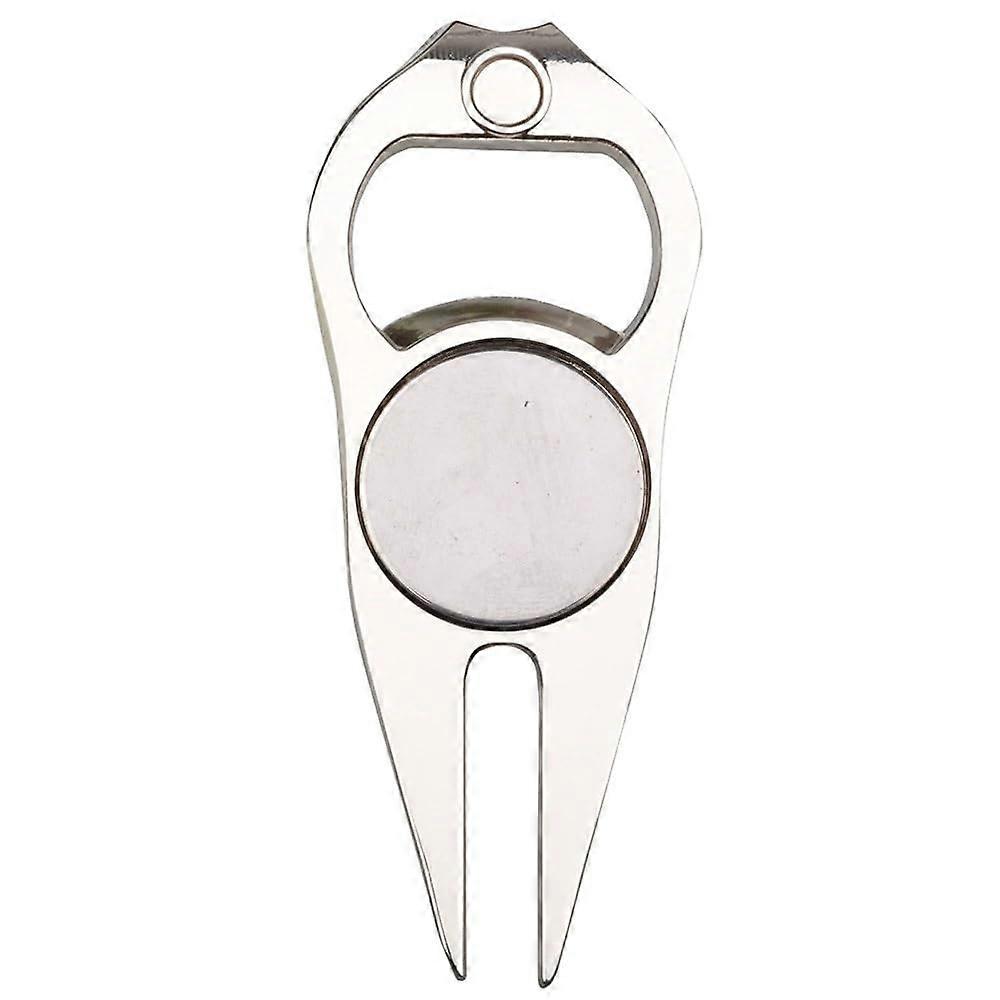 Golf Forks Metal Green  Forks Ball Forks Turf Tools With Ball Markers Silver