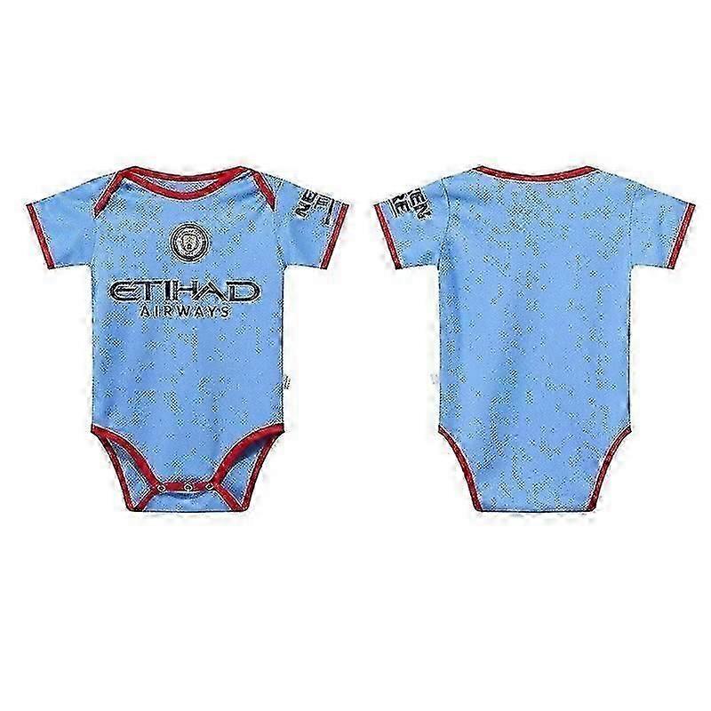 2022-2023 독특한 유아 아기 축구 저지 반팔 점프 수트 6-18 개월