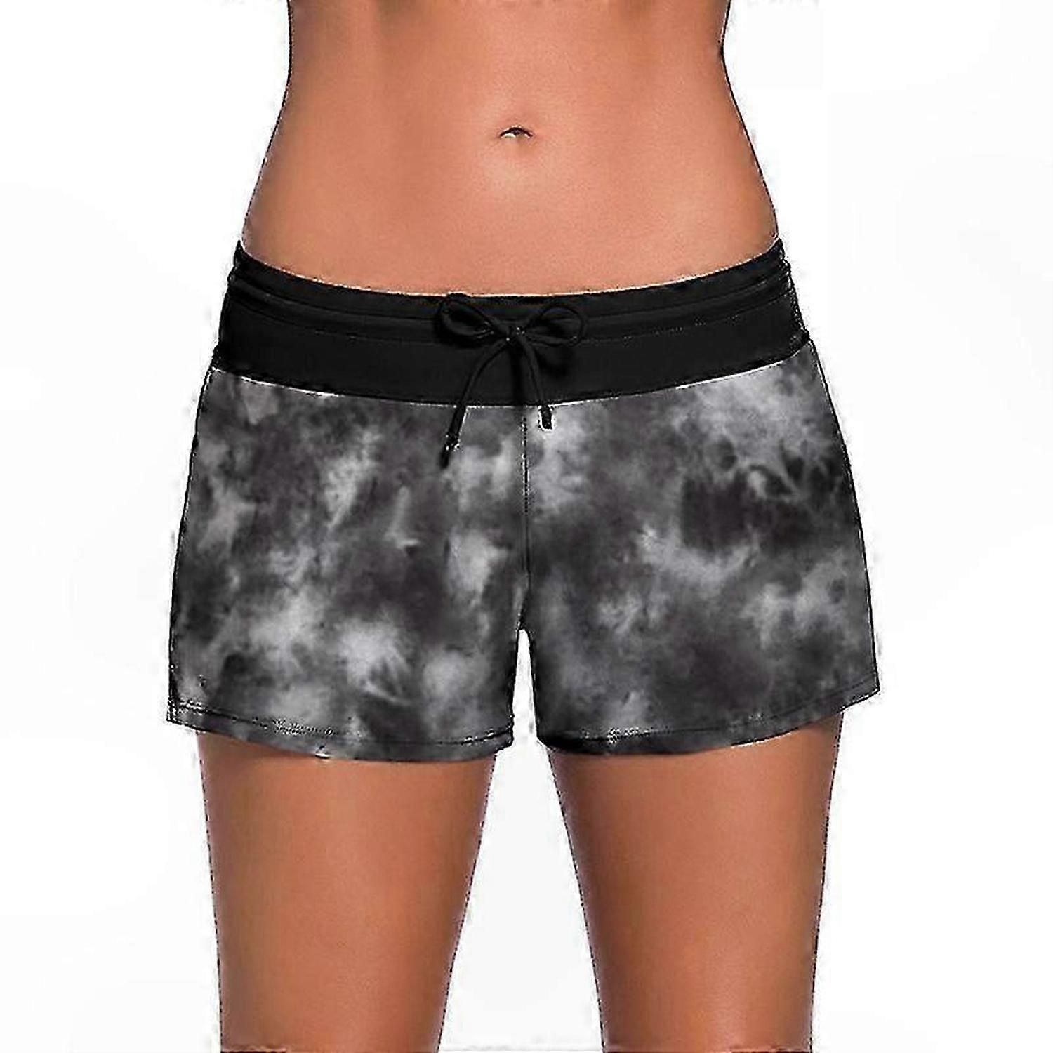 Women's Athletic Swim Shorts with Drawstring for Beach and Sports Activities