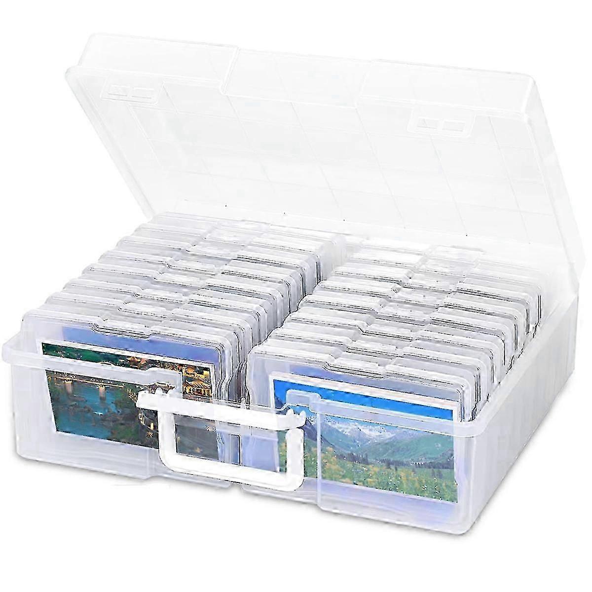 Portable Photo Storage Boxes,With 16 Interior Compartments
