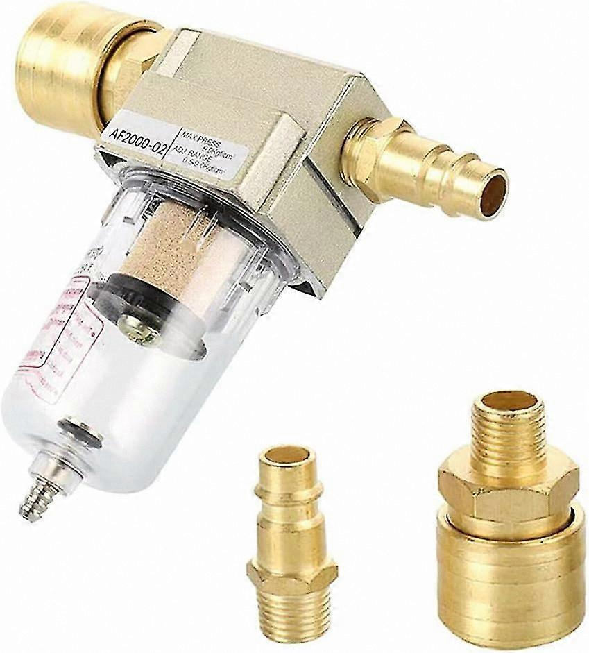 Air Compressor Filter with Quick Connect, 1/4 Inch Water and Oil Separator for Compressed Air Systems