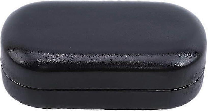 1pcs Clamshell Contact Lens Case Mini Simple Travel Hard Shell Glasses Protection Container, Black European Version