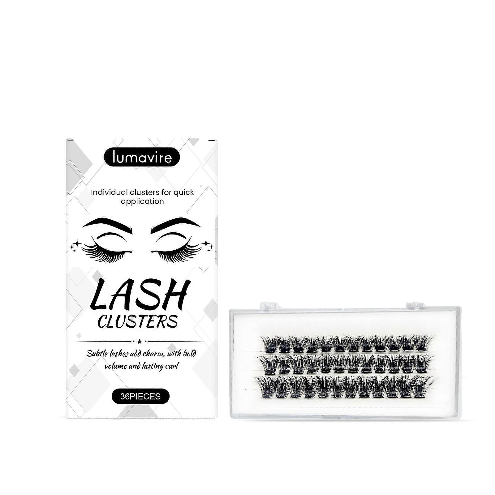 Lumavire The Glue-Free False Eyelashes Have A Natural Makeup Effect. The Independent Cluster Style Curls Naturally, Is Light, Comfortable And Easy To 