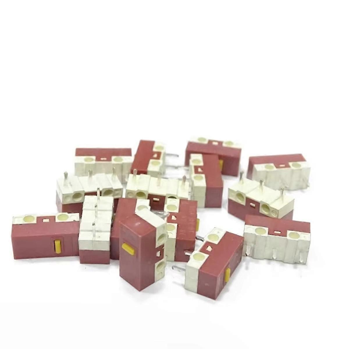 10Pcs for HUANO Mouse Micro-Switch 3Pins 20M Clicks Mice Micro-Mute Button Microswitch Set Yellow D