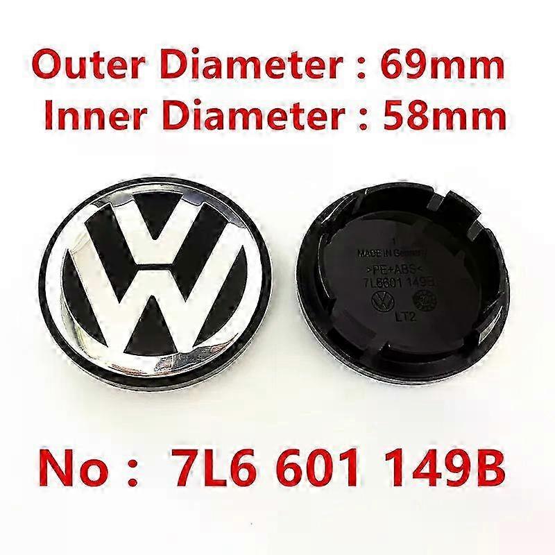 4 τεμάχια 69mm 7l6601149b Κάλυμμα κεντρικού τροχού αυτοκινήτου, κάλυμμα ζαντών, λογότυπο, έμβλημα, αξεσουάρ
