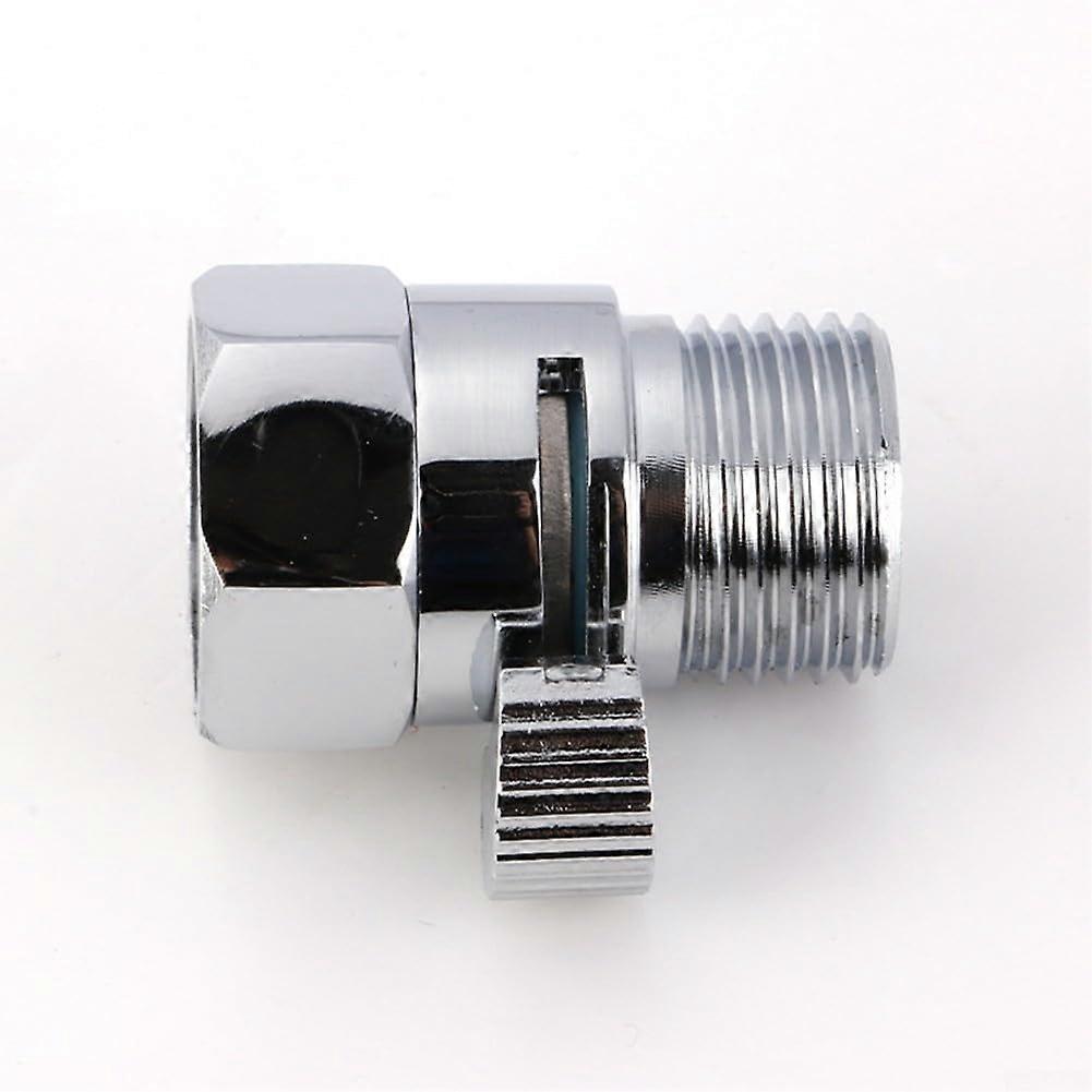 Solid Brass G1/2 ShutOff Valve, Shower Head or Handheld, Polished Chrome Water Saver, Easy Install