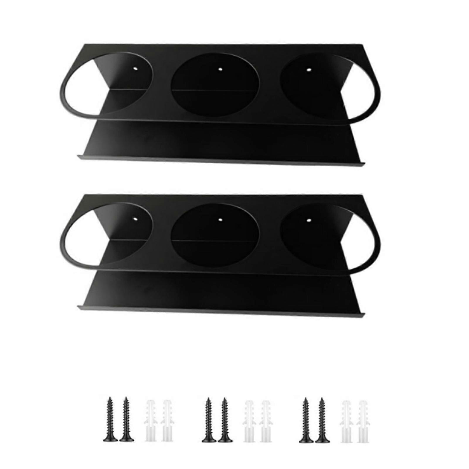 Sturdy Acrylic Wall Mounted Cup Holder Shelf For Bottles Flasks Kitchen Bathroom Storage Space Efficient Vertical Design Multicolor