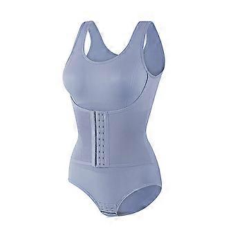 Body de compresión de cintura alta para mujer, control de abdomen, levanta glúteos, moldeador de cuerpo completo, faja invisible con ganchos, azul cielo, talla XL