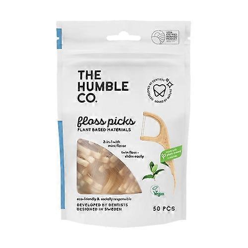 Dental floss holder + mint toothpick 50 pieces 1 unit