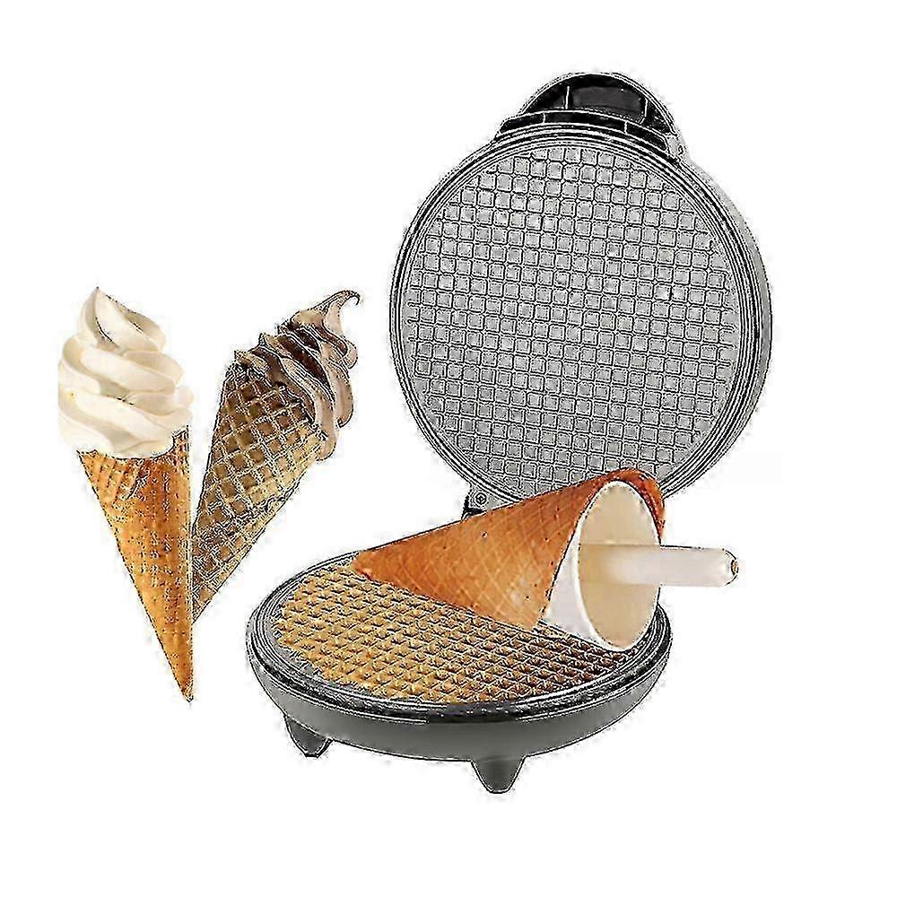 Express Nonstick Ice Cream Cone Maker - Easy to Clean, Creates Delicious Homemade Candy & Waffle Cones, Silver
