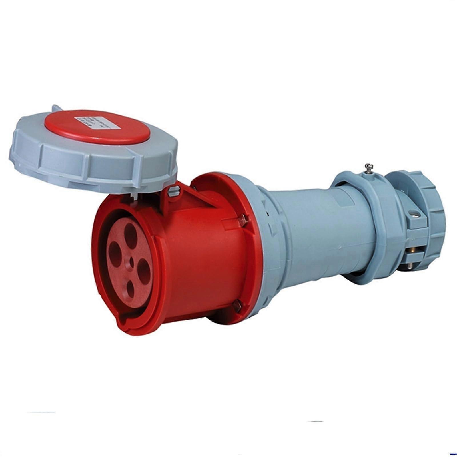 Upgraded Waterproof PC Shell Material Industrial SurfaceMounted Socket 4Pin 125A 380415V 3P+E IP67 Rosso