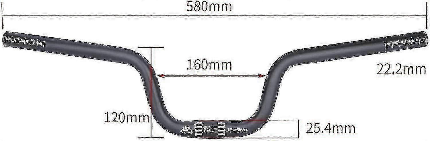 High extra long riser for Down Hill DH, 120mm mountain bike handlebar