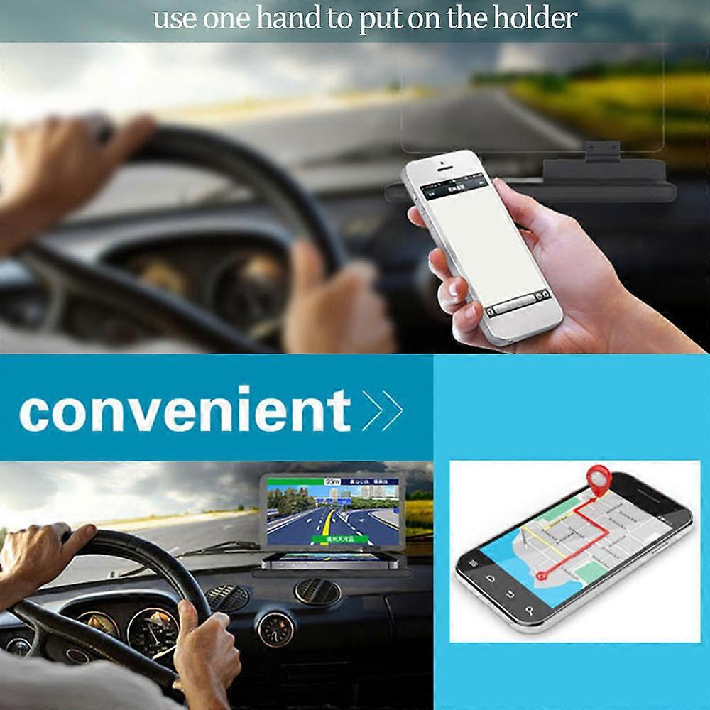 Mobile projector for GPS navigation screen reflection