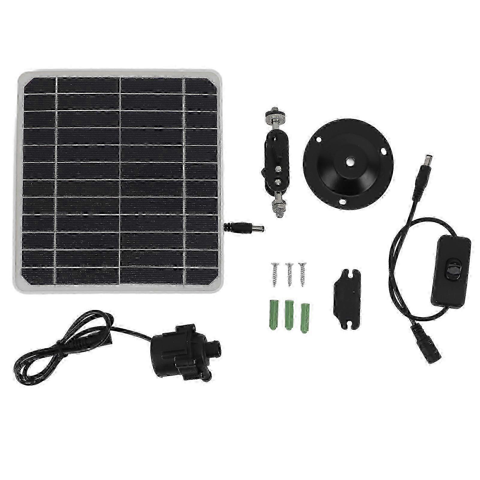 50W Solar Water Pump Kit with Panel for Bird Baths & Fish Tanks - 24H Operation & Adjustable Switch Edition 1107