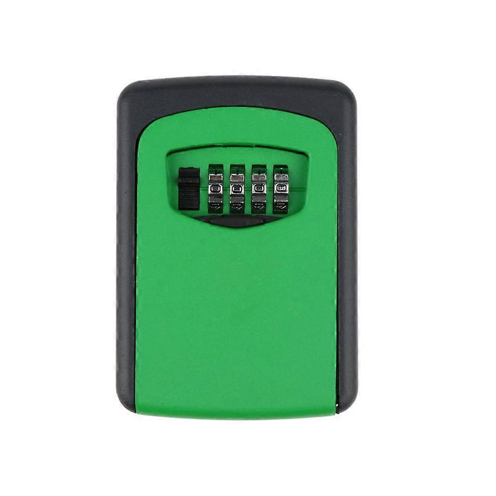 4 Digit Key Key Lock Box Wall Mounted Combination Lock Box Green