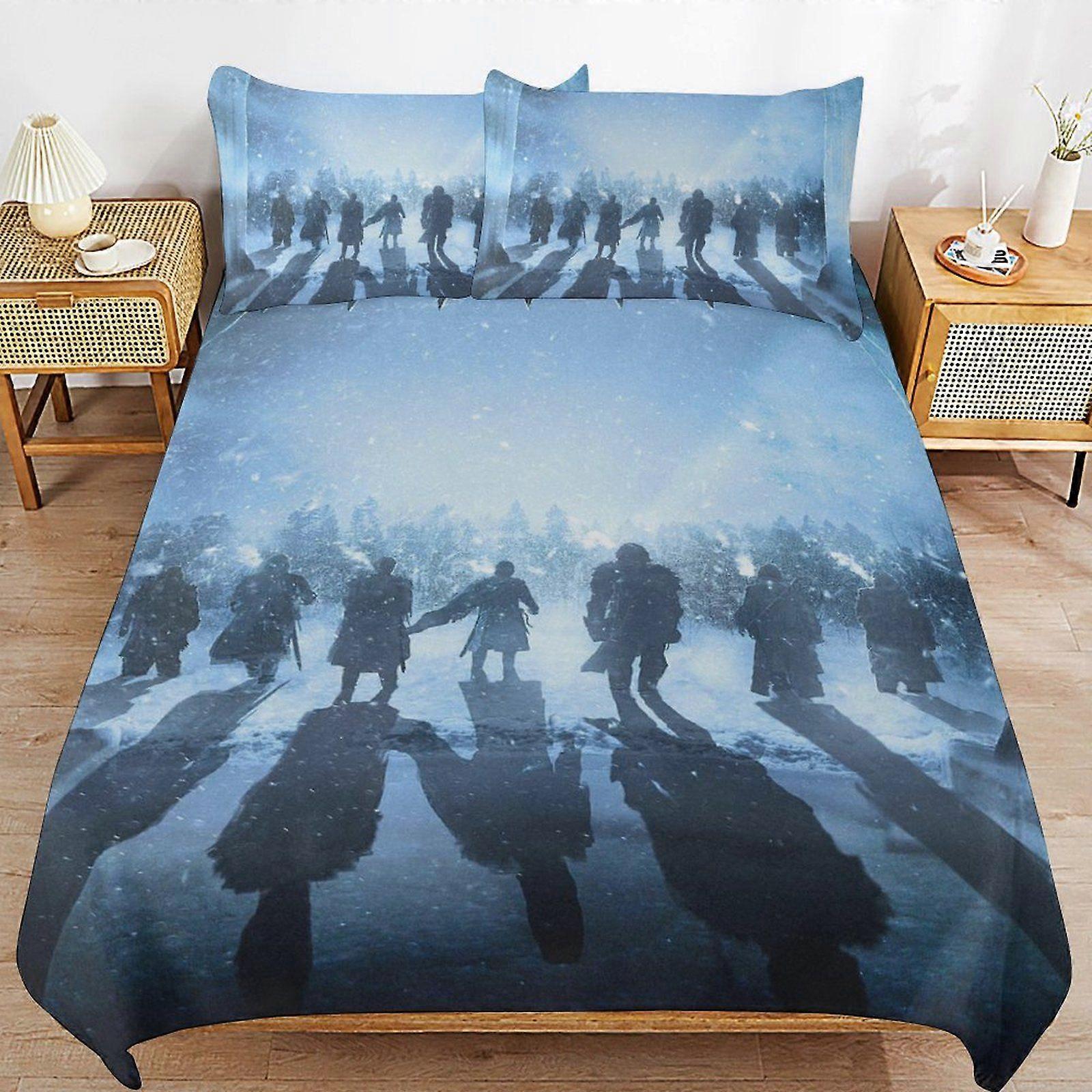 u116 Game of Thrones Light Surface Fit Smooth Sleep Comfort Zipper End Closure Duvet Cover Sets Day Use n116