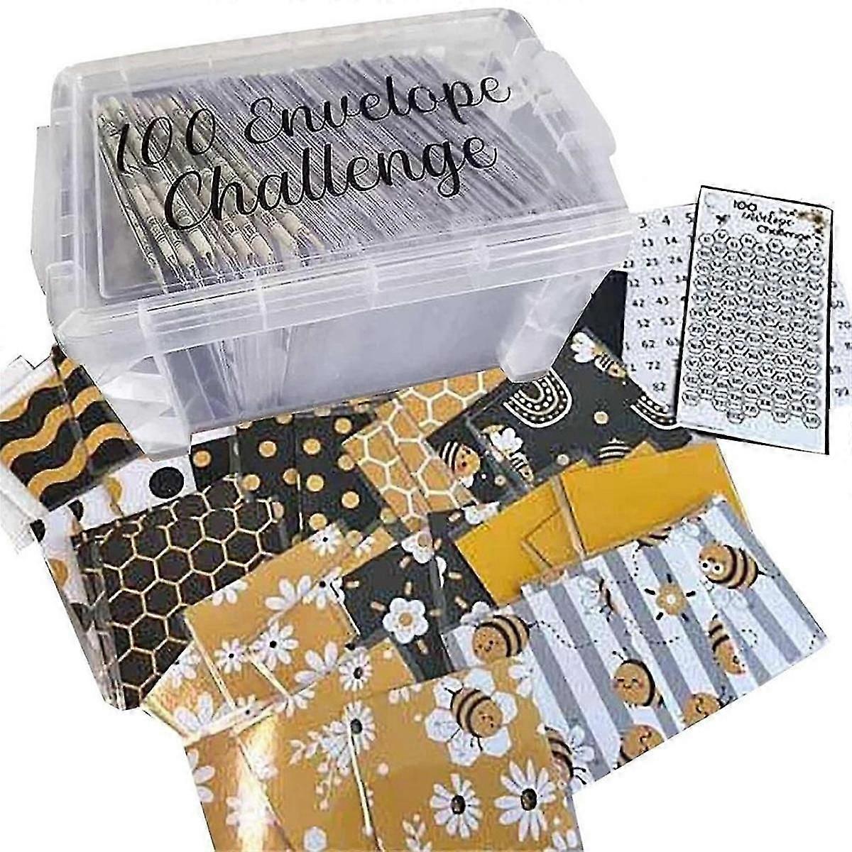 100 Envelopes Challenge Budget Planning Handbook Mastering The Progress With Storage Box For Repay