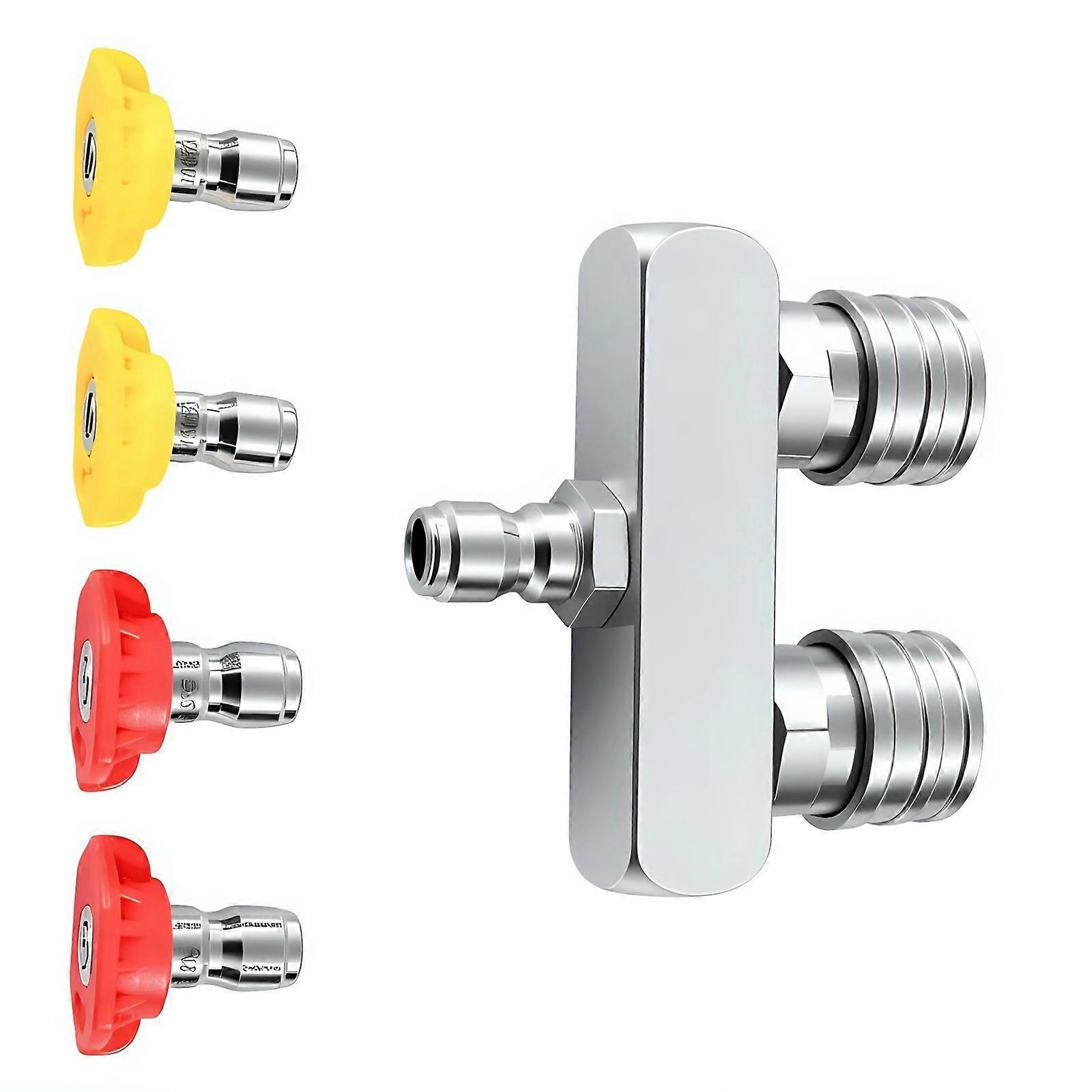 Universal Quick Connection Nozzle Set Suitable For Pressure Washer Adjustable Sprayed Angles 0 to 15 Degree Construction Multicolor