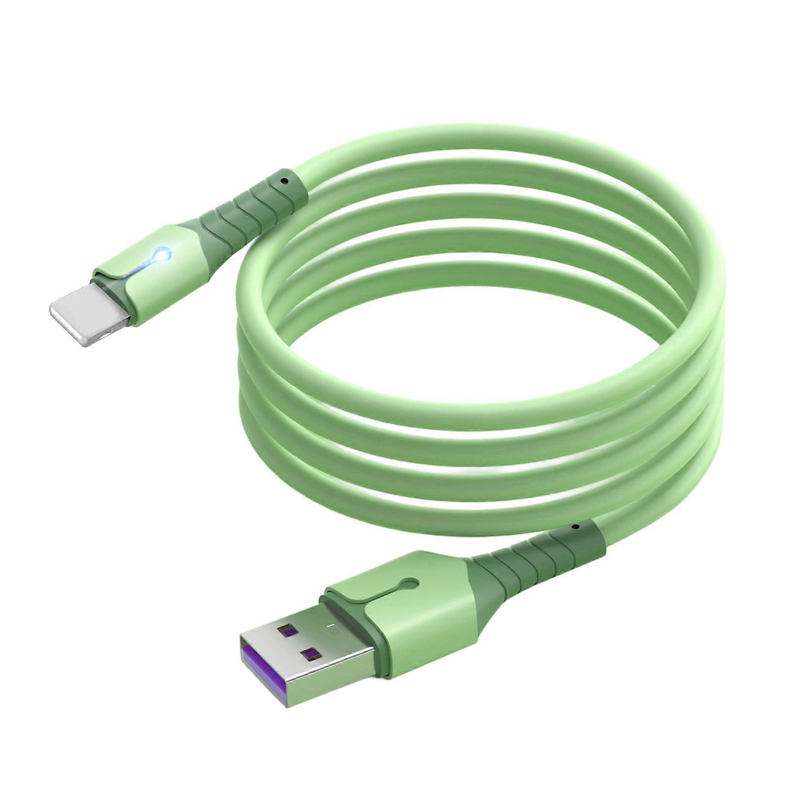 Glowing Charging Wire Fast Charging Supports TPE Liquid Silicone Flexible Charging Cable Perfect for Mobile Devices  Apple interface