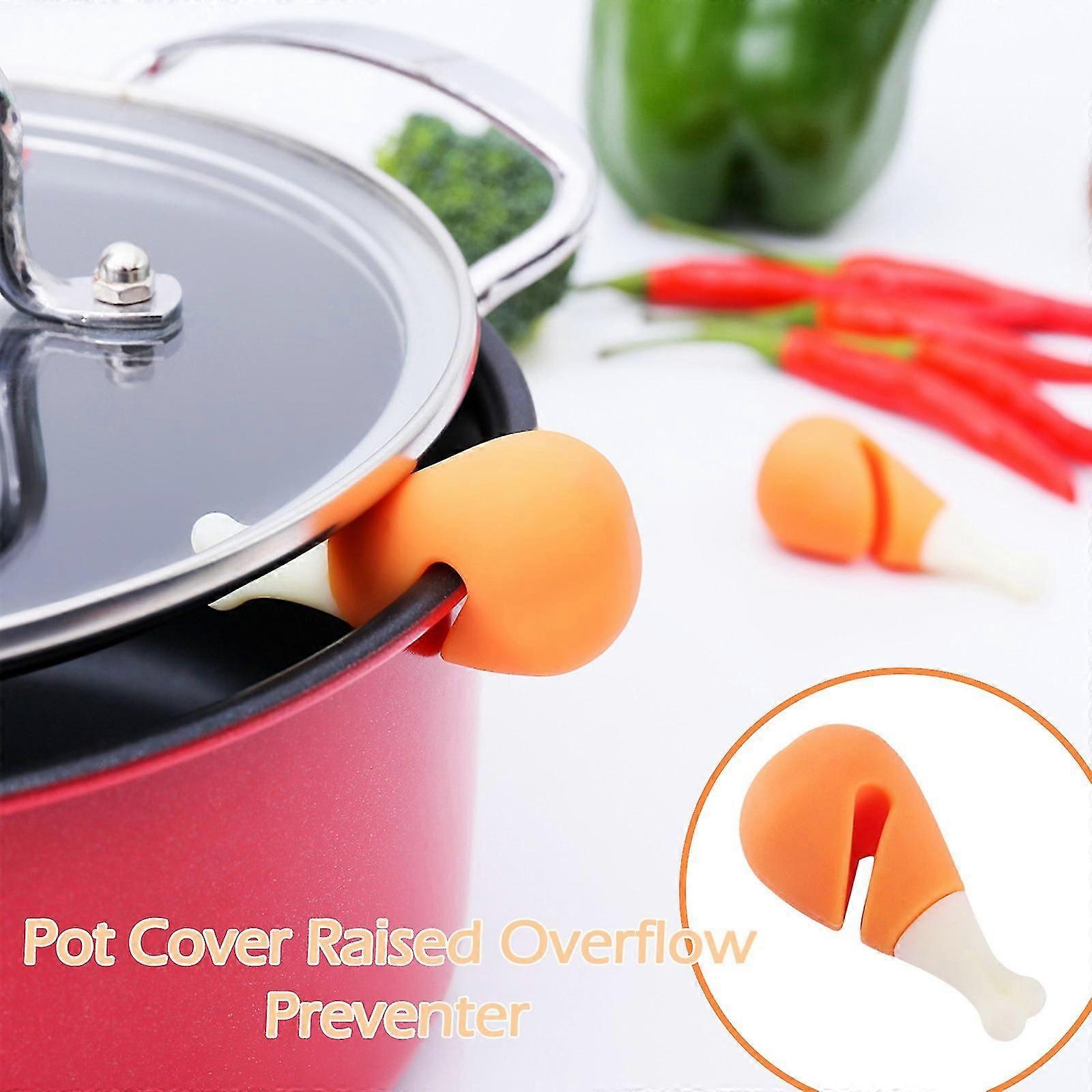 1pc Silicone Pot Cover Raised Overflow Preventer Lid Riser Kitchen Tools