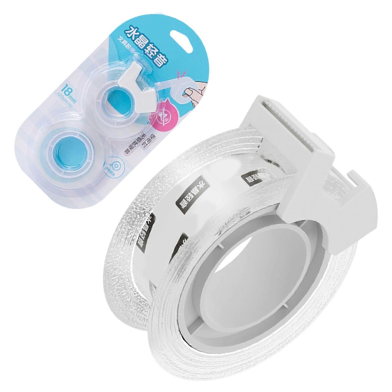 2 Rolls Clear Tape with Tape Cutter Low Noise Tear Packaging Tape Strong Adhesion Quick Dry For Logistics School Project Multicolor