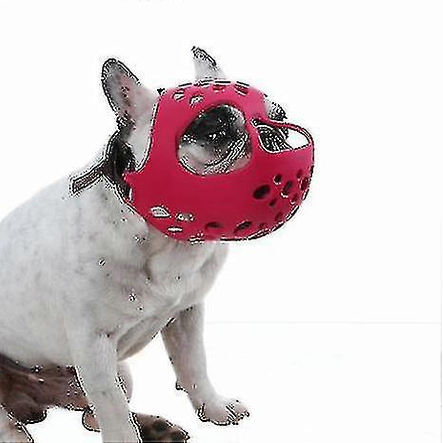 Short Snout Dog Muzzle,soft Silicone Adjustable Breathable Bulldog Muzzle For French Bulldog Shih Tzu And Pug For Biting Chewing Training-YUHAO