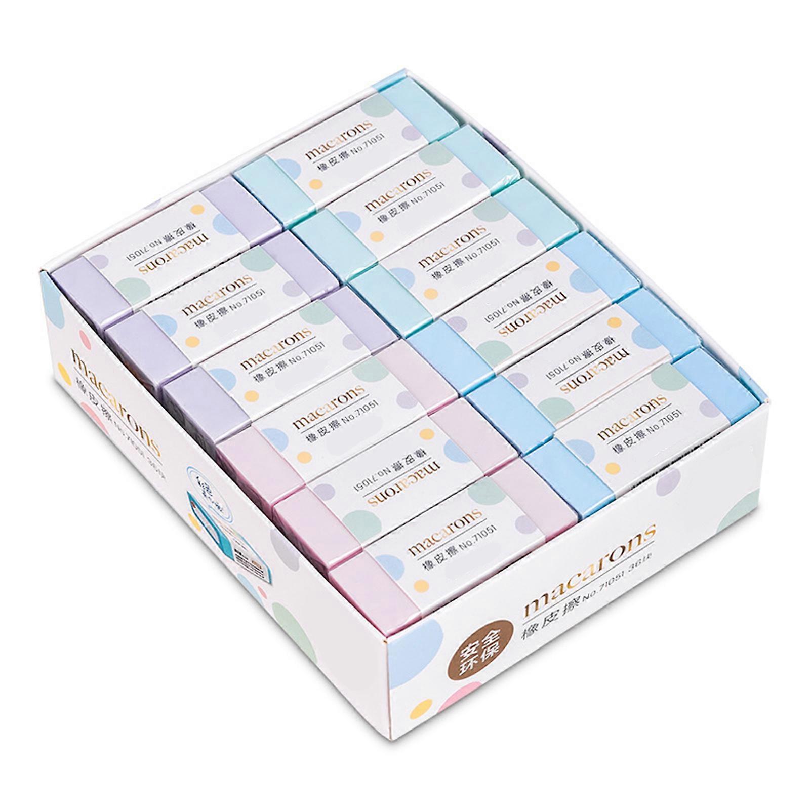 36 Pcs Macaron Color Erasers Pencil Erasers Back to School Erasers Painting Erasers for Student Multicolor