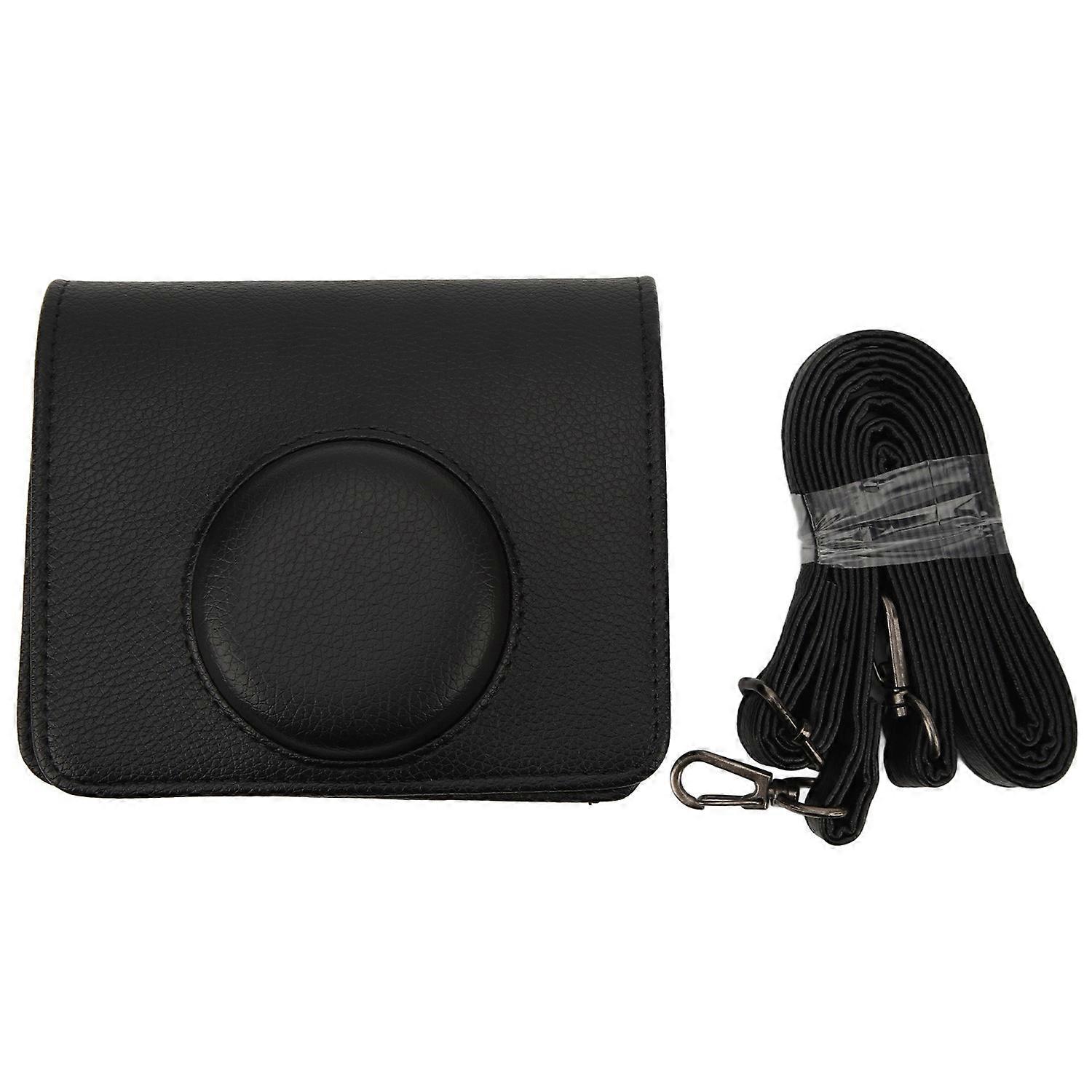 Instant Camera Bag Light Luxury Texture PU Compatible Camera Leather Case for Fujifilm Mini EVO Blac