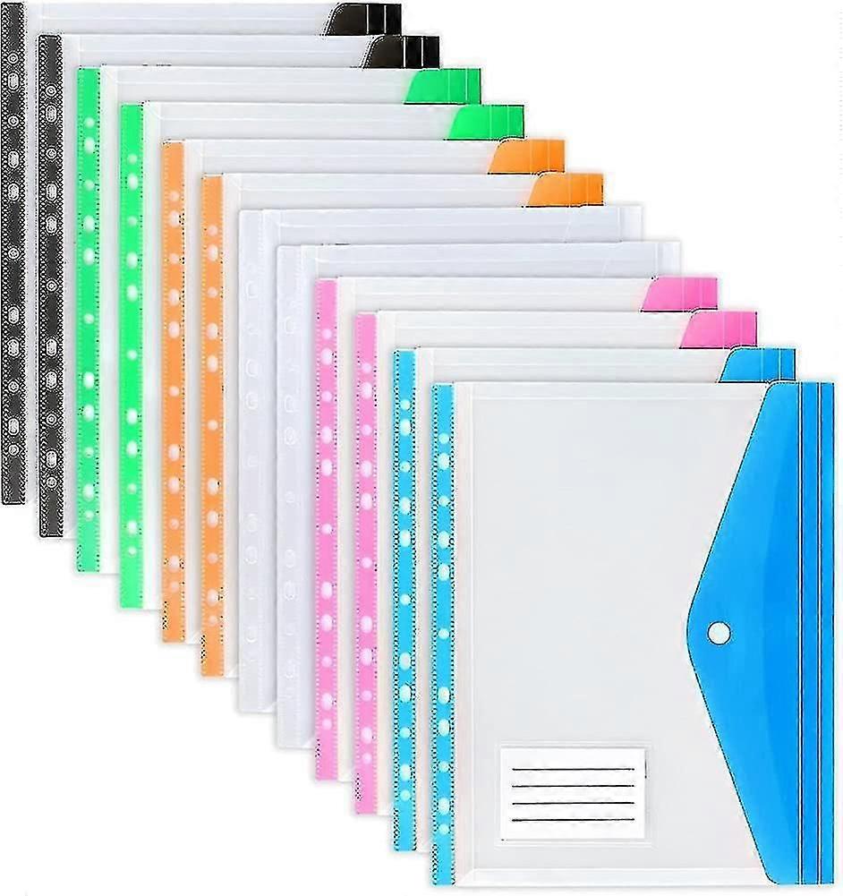 Punched Pockets A4 Plastic Wallets 12 Pack A4 Folders Wallets Plastic Document