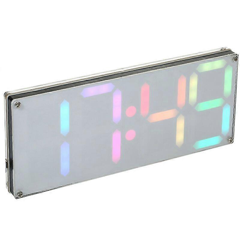 Clock DS3231 4-Digit DIY Digital LED Clock Kit with Rainbow Colors and Clear Housing