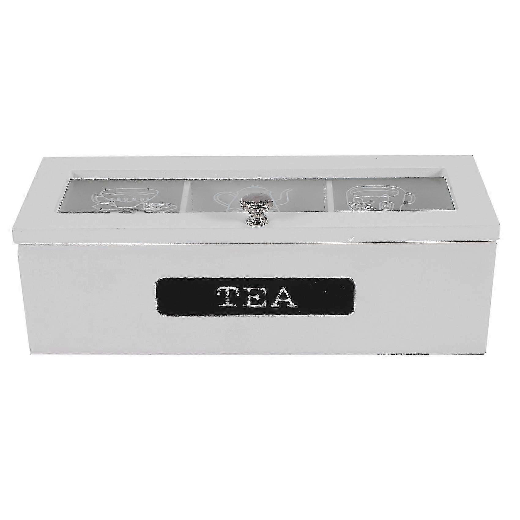 Compact bamboo organizer for tea bags and small accessories