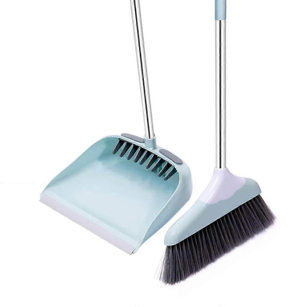Broom and Dustpan Set with Long Handle 88cm, Upright Lobby Sweep for Home Kitchen Cleaning