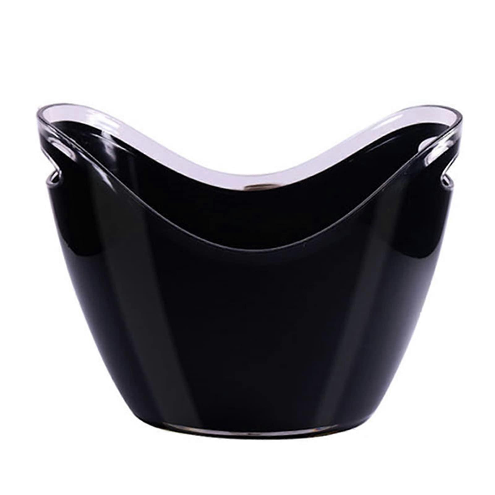 Large Drinks Ice Bucket with Handles, 8L Transparent Purple Beer Cooler for Parties, BBQs, Picnics