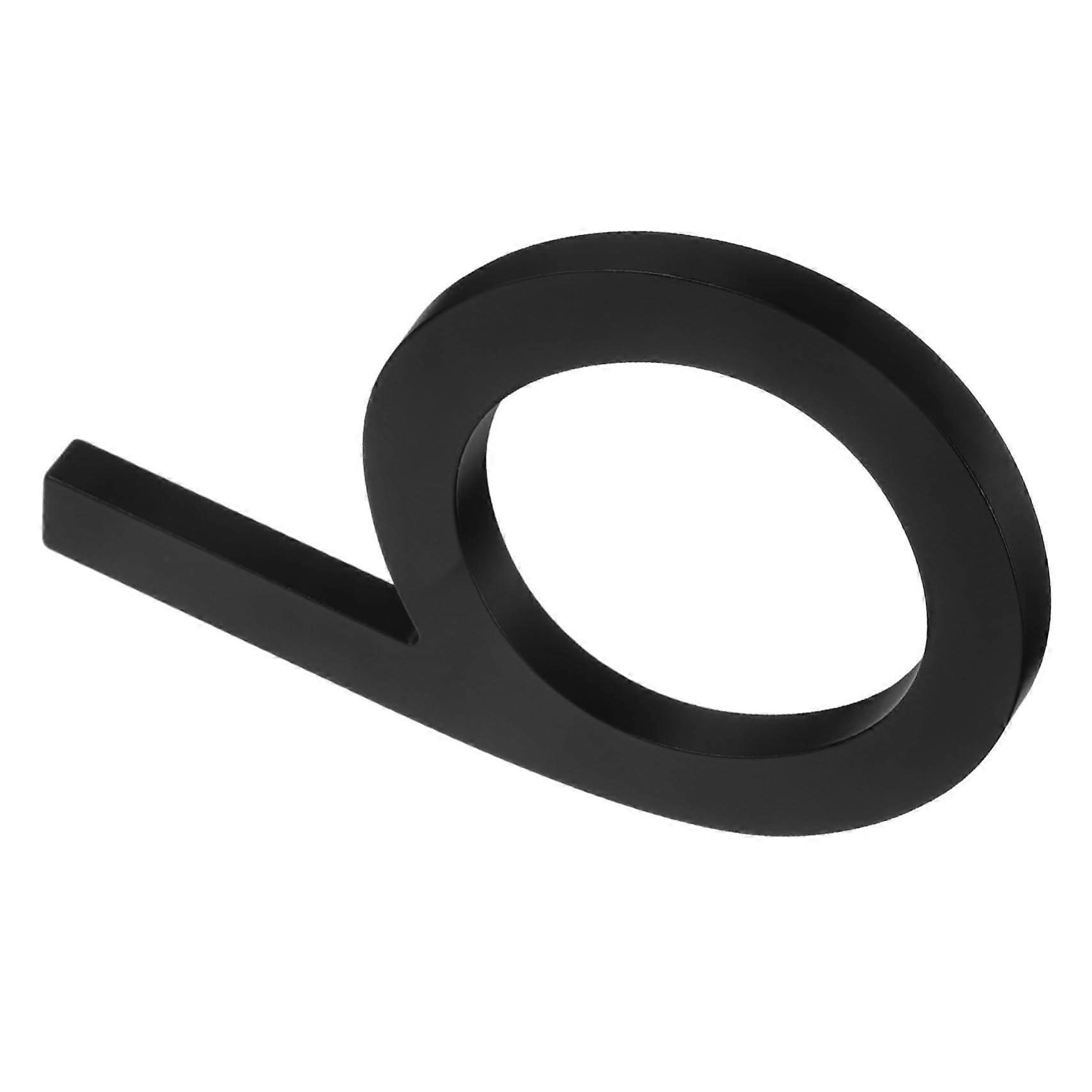 Black Zinc Alloy Floating House Number Plaque Weatherproof Address Sign for Front Door and Mailbox