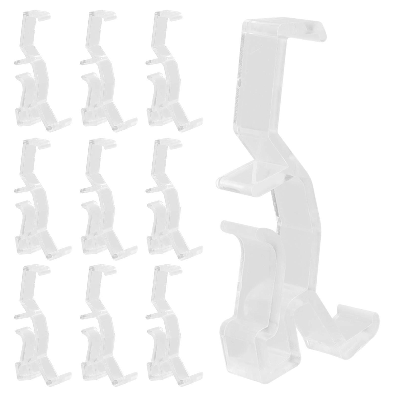 Valance Clips For Blinds Rectangular Shape Plastic Material Home Use 10Pcs