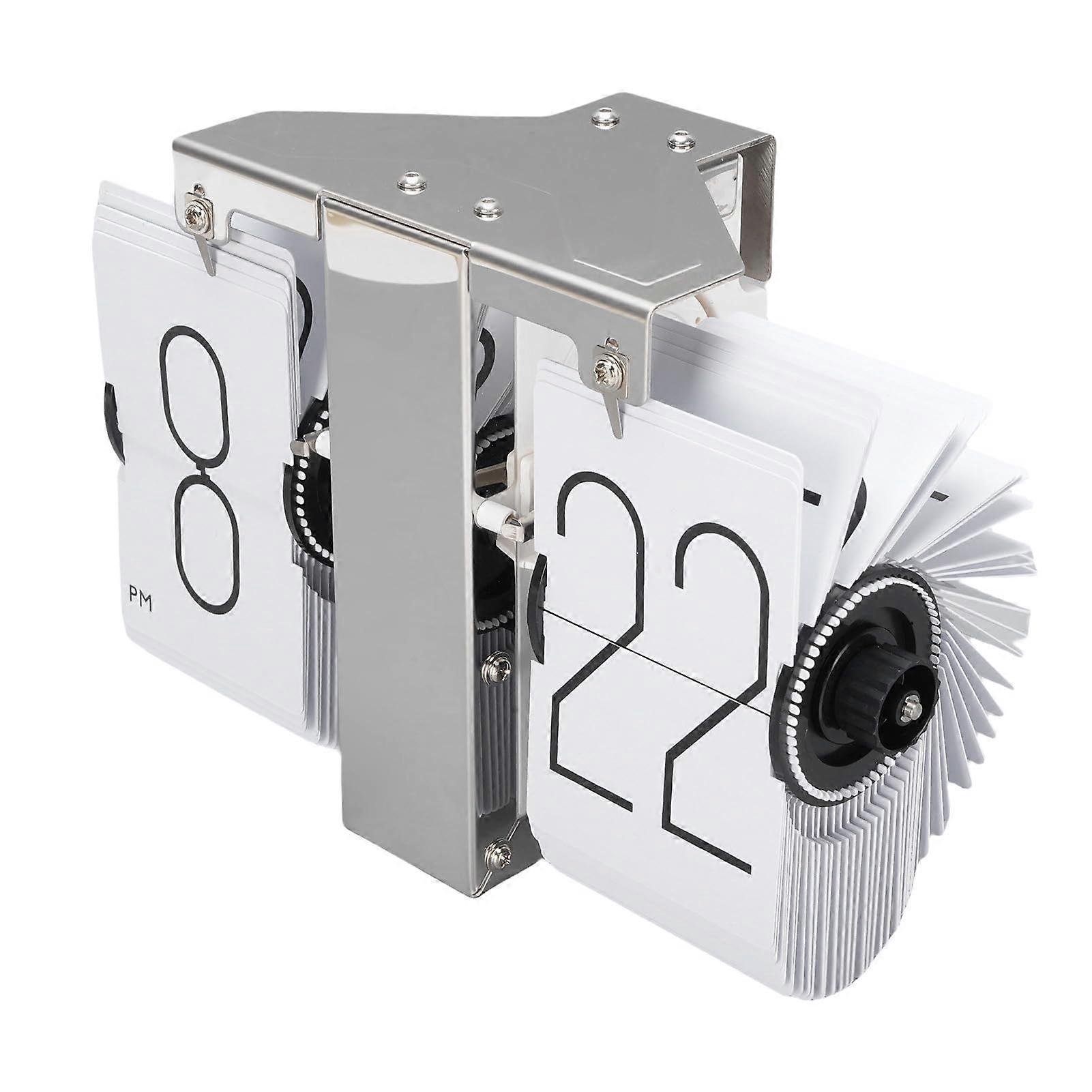 Flip Clock Retro Style with Automatic Flip Mechanism and 12Hour Display for Home or Office Decor