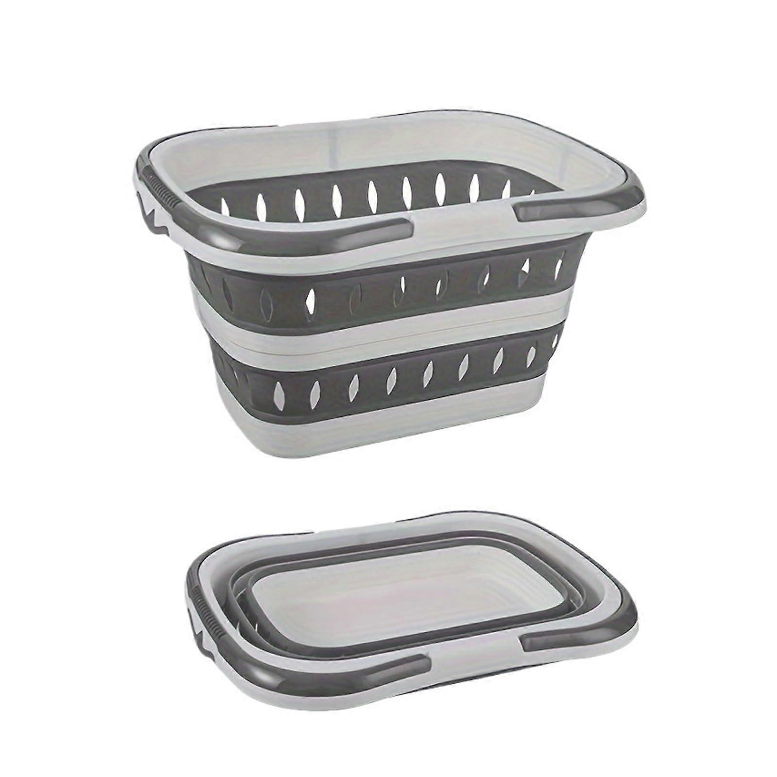 Collapsible Shower Caddy with Handle, Foldable Breathable Basket for Bathroom Dorm Kitchen Gym