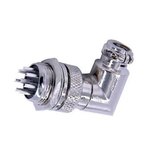 10pcs GX16 8 Pin Aviation Connector Male to Female Angled Plug Socket for Stable Signal Transfer