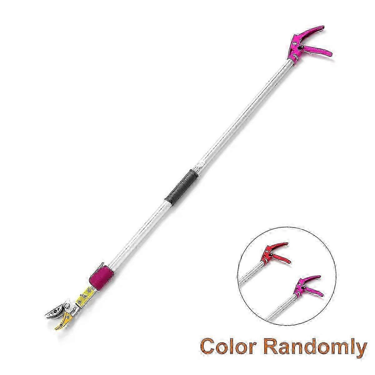 2.2m Telescopic Fruit Picker 2 Sections Extendable Aluminum Alloy Pole Pruning Shears Harvesting Too 2025